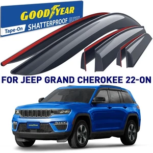 Rain Guards Vent Visors Shade for 2022-2025 Jeep Grand Cherokee SHATTERPROOF - Picture 1 of 8