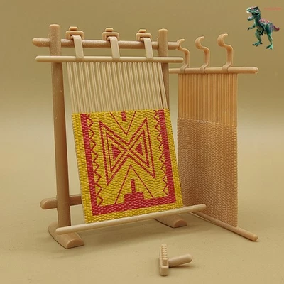 Playmobil métier à tisser avec tapisserie-femme indienne-médiévale-fille-fill... - Photo 1/3