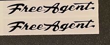 FREE AGENT OLD SCHOOL  Fork Pair- Replacement Decals- Choose Color & Style