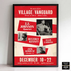 J.J. Johnson - Beverly Kenney - Jack Kerouac jazz poster - Village Vanguard 1957 - Picture 1 of 5