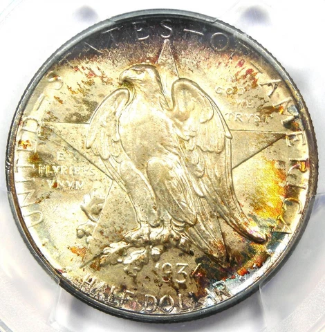1934 Texas Half Dollar 50C - Certified PCGS MS67+ PQ Plus Grade - $2,000 Value! Cover