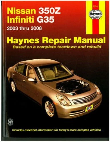 Manual de reparación de automóviles Haynes Nissan 350Z Infiniti G35 2003-2008: H72011 Foto 1 de 1