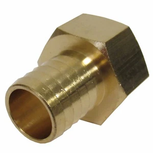 NEW (2) PK. BRASS 1 IN. FNPT X HOSE BARB STRAIGHT FITTING FOR 1 IN. ID HOSE - Picture 1 of 5