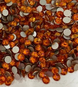 ASTRAL PINK Orange 12ss 3mm IHC Austrian 2088 Crystal Flatback Rhinestones ss12 - Picture 1 of 8