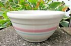 McCoy Memories Roseville Ohio 6 ”x3” Small Sloped Mixing Bowl.Blue/Pink Stripe