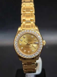 Rolex Pearlmaster Ref 69298 Armbanduhr in 29 mm Dm 750 Gold Automatikuhr Diamant - Bild 1 von 21