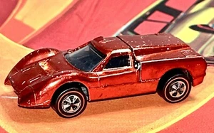 Vintage 1967 Hot Wheels Diecast 1/64 Scale Redline Metallic Red Ford J-Car USA - Picture 1 of 10