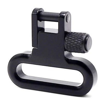 2 Pcs_1''/1.25'' Quick Detach Sling Swivels QD Strap Buckles Mount Black 600 Lbs - Image 1 of 4