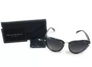 Gafas de sol polarizadas ojo de gato Prive Revaux - The Monet gris/negro con estuche - Imagen 1 de 4