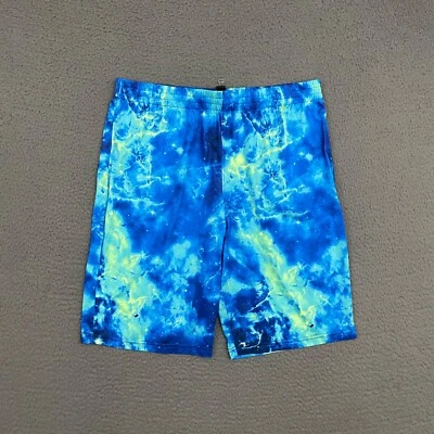 Lands' End Shorts Boys 2XL Blue Abstract Galaxy Nebula Drawstring Activewear - Image 1 of 4