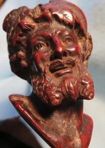 Antique Vintage Hand Carved Pipe God of Wine Bacchus Dionysus - Picture 1 of 16