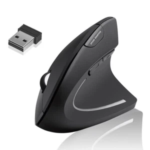 Rechargeable Ergonomic Optical Mouse Pad USB 2.4G Wireless Vertical Mice for PC - Picture 1 of 1