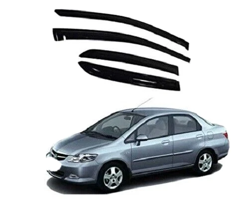Visera Puerta Viento Lluvia Deflector Negro Compatible para Honda City ZX Año 2002-08 4p Foto 1 de 4
