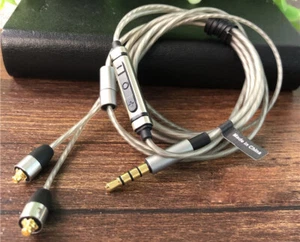 Bowers & Wilkins C5 Sterlingsilber modifiziert Kopfhörer Kabel MMCX mitMikrofon  - Picture 1 of 2