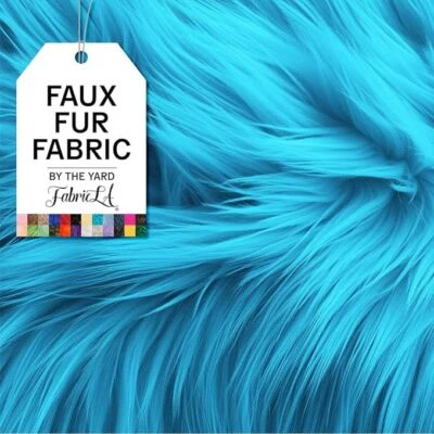 FabricLA Shaggy Faux  Fur Fluffy Fabric by the yard | Artificial Art & Craft - Image 1 of 4