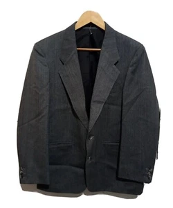 CANDA C&A VINTAGE grau gestreifter Wollanzug Jacke Herren Größe 38S TOP ZUSTAND B1 - Bild 1 von 11