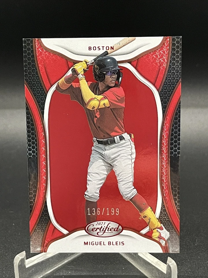 2023 Panini Chronicles Red Certified Miguel Bleis #'d /199 Red Sox - Image 1 of 1