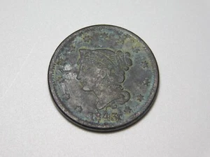 MONEDAS DE ESTADOS UNIDOS 1843 PELO TRENZADO CENTAVO GRANDE - Imagen 1 de 8
