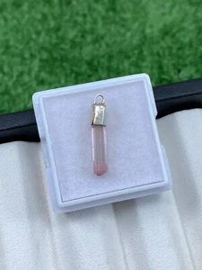 Ciondolo tormalina pietra naturale 100% argento sterling 925 pietra preziosa - Foto 1 di 5