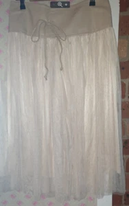 Chic Star cream petticoat / tutu M/L (cream vinyl waistband with tie and velcr0) - Picture 1 of 6