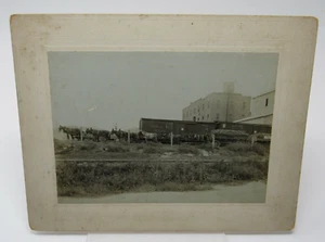 c1890 Large Cabinet Photo of Railroad at Sugar Mill in Spreckels CA Horse Wagon - Picture 1 of 3