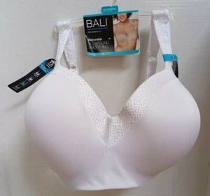 NWT Bali One Smooth U Balconette Underwire Bra DF4823 White Size 42DDD - Picture 1 of 3