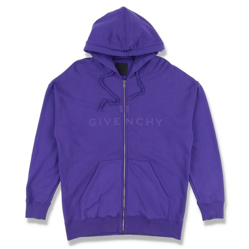 PRADA Felpa con cappuccio e zip oversize Givenchy viola logo 4G Taglia M FW22 PREZZO AL PUBBLICO $1390