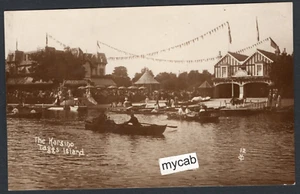 Postcard Taggs Island Hampton Middlesex boating River Thames Karsino early RP - Picture 1 of 2