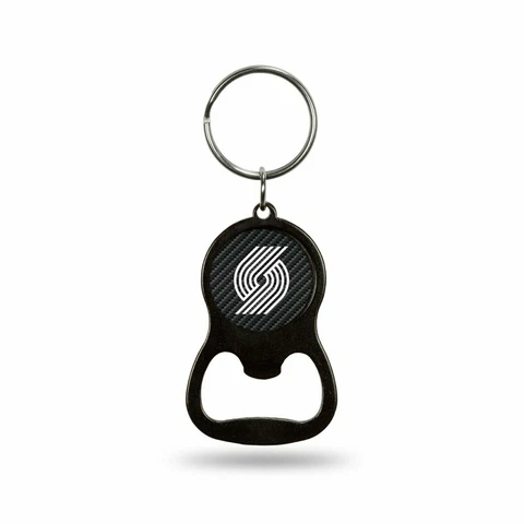 Portland Trail Blazers Keychain Bottle Opener Carbon Fiber Design Basketball Cover