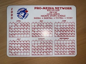 1990 TORONTO BLUE JAYS SCHEDULE MAGNET PRO-MEDIA NETWORK - Picture 1 of 1