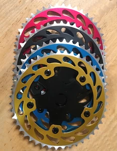 NEW Bicycle ALLOY Sprocket 44T 1/2"x1/8 Chainring BMX Cruiser Bike 4 Colors - Picture 1 of 5