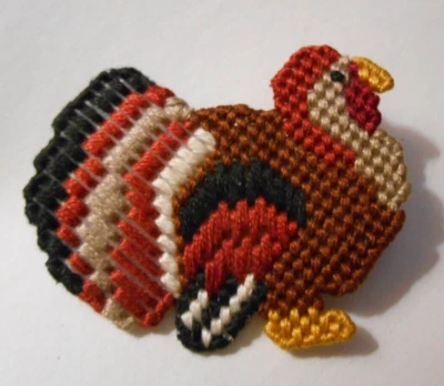 Broche de aguja hecho a mano broche solapa prendedor TURQUÍA Acción de Gracias 2,25" Foto 1 de 4