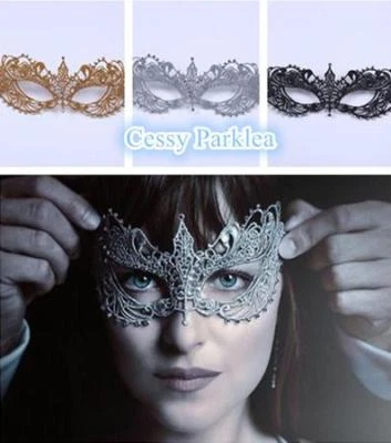 Máscara feminina de carnaval veneziano renda bordada oca máscara para os olhos + strass - Imagem 1 de 4