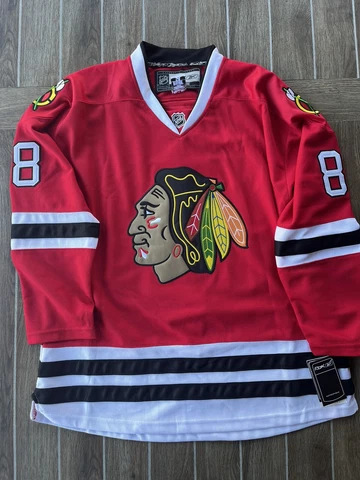 NHL Chicago Blackhawks Reebok CCM Patrick Kane #88 Authentic Jersey NEW w/strap Cover