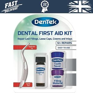 DenTek Strong Teeth Tooth Repair Permanent Dental Cement Cavity, Filling Kit