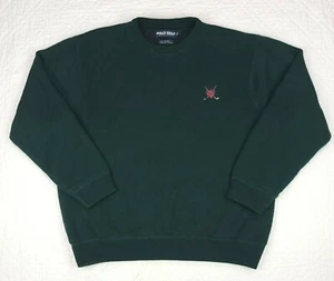 Chaqueta cortavientos de lana suéter verde polo de golf de colección con forro talla L - Imagen 1 de 7