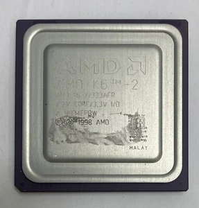 AMD AMD-K6-2/333AFR 333MHz 32KB 66MHz / 95MHz Bus Super Socket 7 Processor - Picture 1 of 4