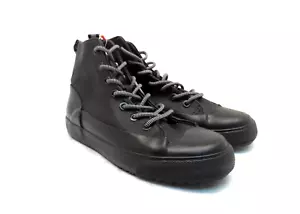 Hunter Unisex Target Dipped Canvas High-Top Sneakers Black&Black Size M7.5/W9.5 - Picture 1 of 9