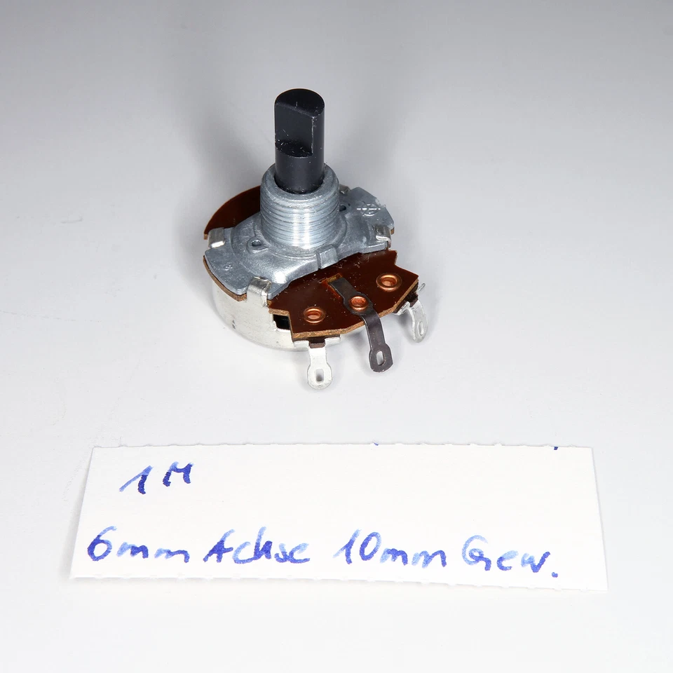 Potentiometer Poti Dreh-Widerstand lin mono 1M 1MOhm 6mm Achse - Bild 1 von 1