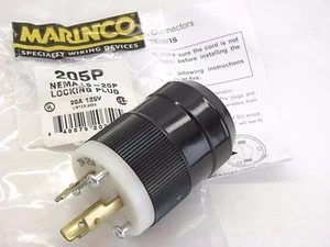 NEMA L5-20P New Marinco 205P Twist Locking Plug 125Vac 20A 2311, 6202, 70520  - Picture 1 of 8