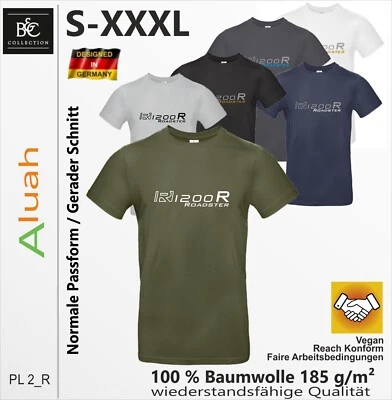 B&C T-Shirt für R1200R BMW Fans Motorrad Roadster 100% Baumwolle Shirt