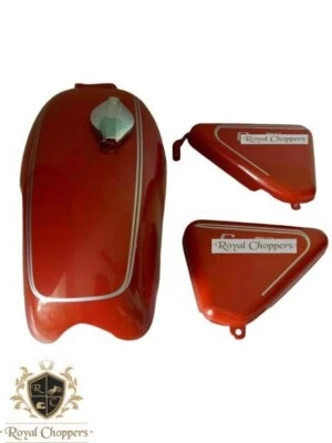 Fit For Norton Commando Roadster Red Painted Fuel Petrol Tank 850 Side Panel - Image 1 of 3