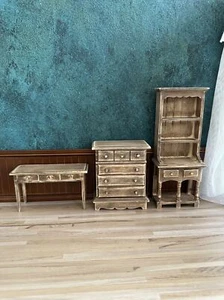 1/12 Scale Dollhouse Miniatures Furniture Chest of Drawers Cabinet Tools Table - Picture 1 of 15
