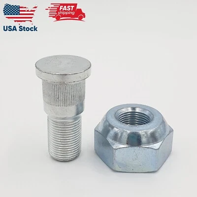 Perno de rueda + tuerca delantera izquierda lado del conductor para ISUZU NPR NQR NPR-HD NRR 98-25 Foto 1 de 4