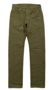 Pantalones de mezclilla Samurai $380 17 oz con ribete Uguisu regular calce recto S0150GNX 38 - Imagen 1 de 8