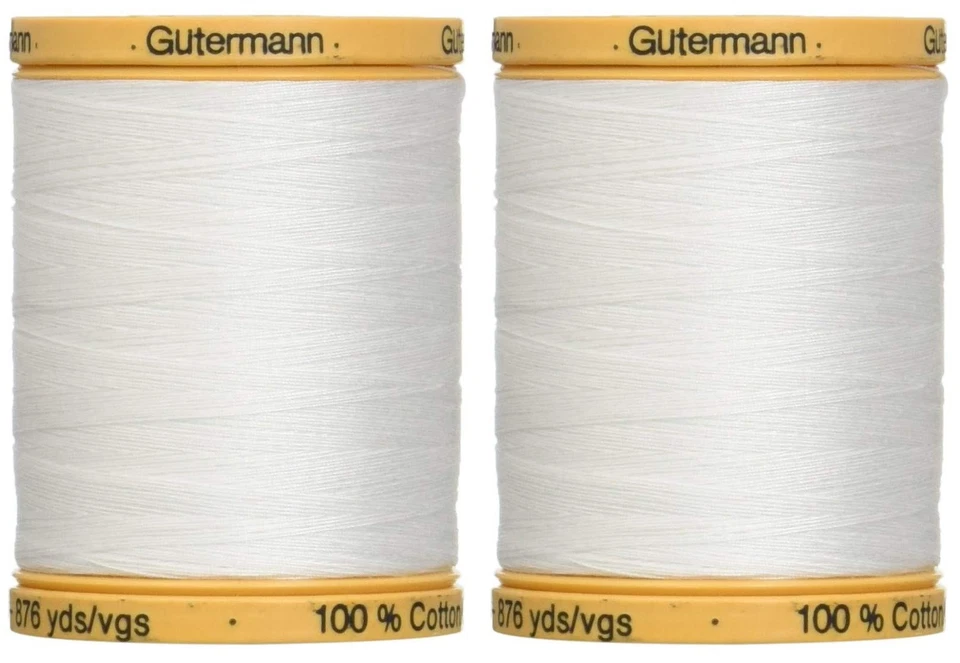 2-Pack - Natural Cotton Thread Solids 876 Yards Each - White (800C 5709) - Image 1 of 1