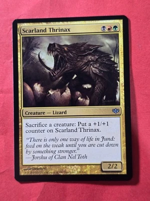 2009 Magic The Gathering Conflux #123 Scarland Thrinax, UC, NF, cd4 - Image 1 of 3