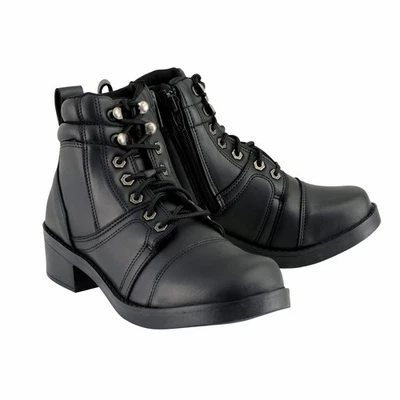 Botas de couro Milwaukee MBK9255 masculinas pretas com cadarço e entrada com zíper lateral - Imagem 1 de 4