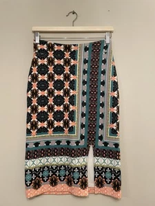 Maeve ANTHROPOLOGIE Tearoom Pencil Skirt Size XS Multicoloured Front Slit - Picture 1 of 10
