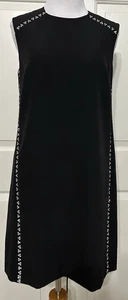 Abito Alex Marie taglia 2 nero senza maniche con strass linea A nuovo con etichette $158 - Foto 1 di 7